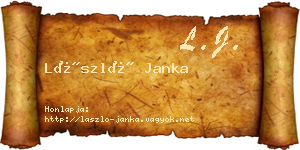László Janka névjegykártya
