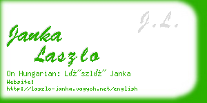 janka laszlo business card